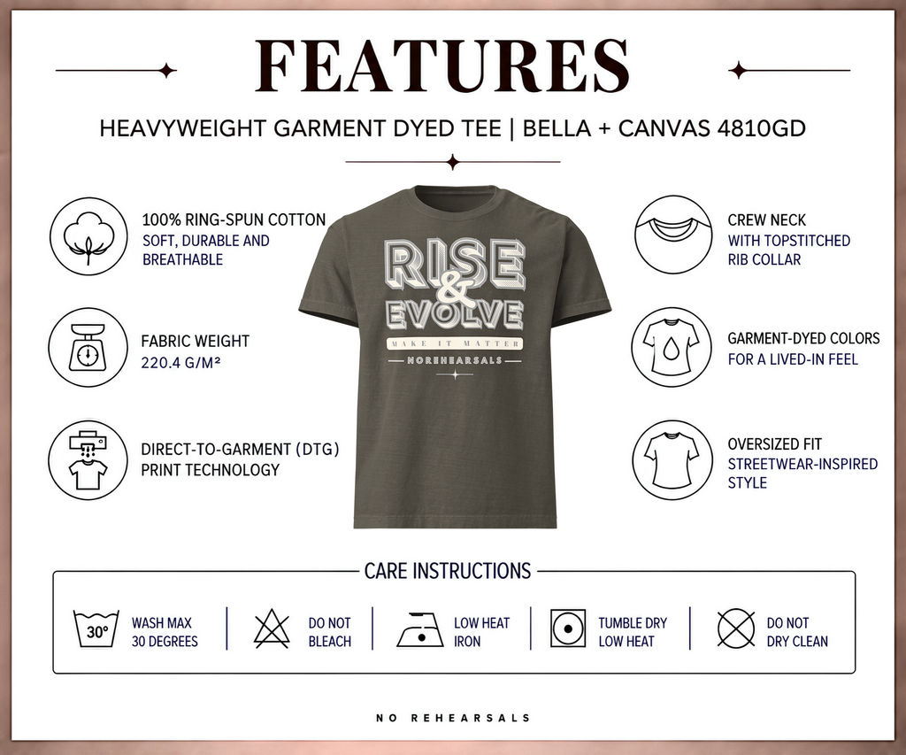 RISE & EVOLVE – Men’s Oversized T-Shirt