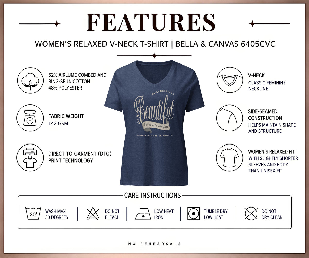 BEAUTIFUL Women’s V-Neck Tee