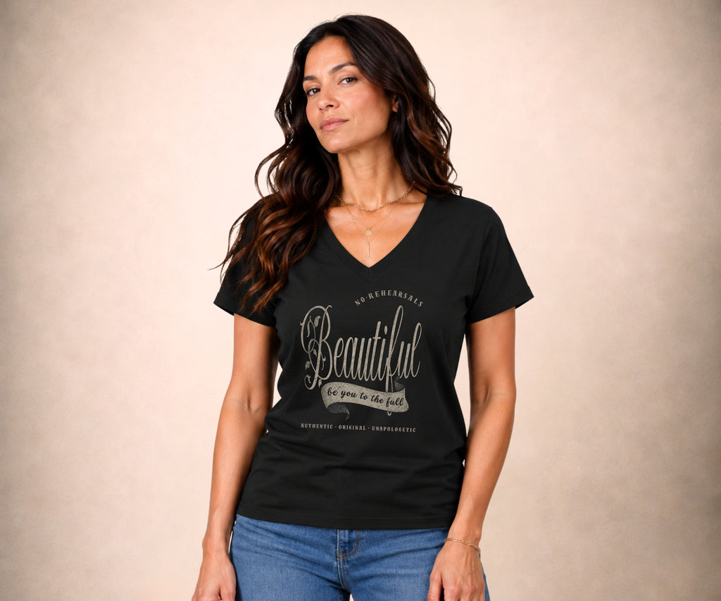 BEAUTIFUL Women’s V-Neck Tee