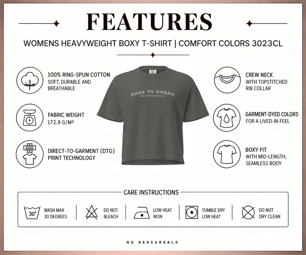 DARE TO DREAM Women's Crop Tee