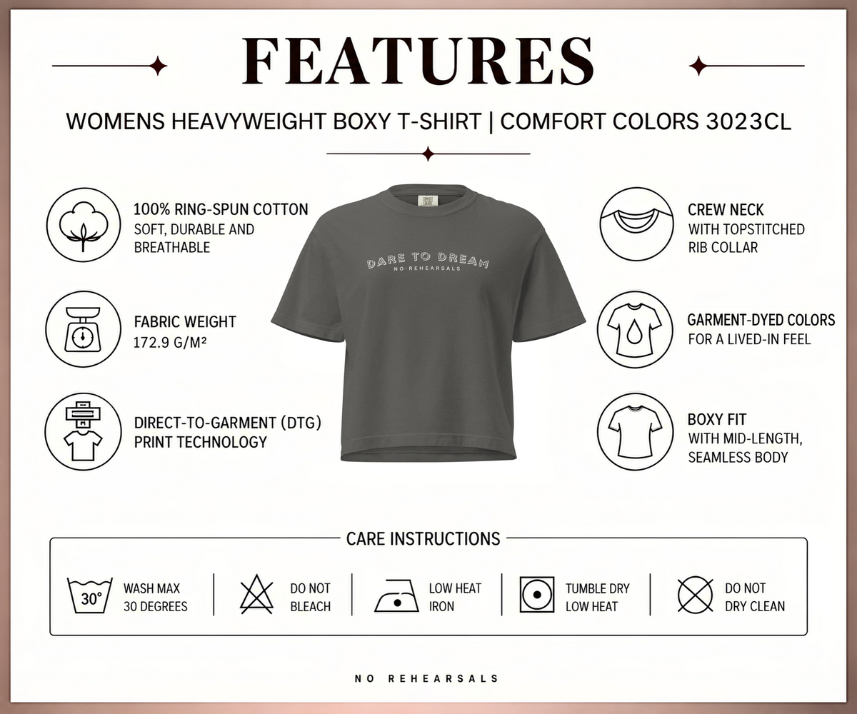 DARE TO DREAM Women's Crop Tee