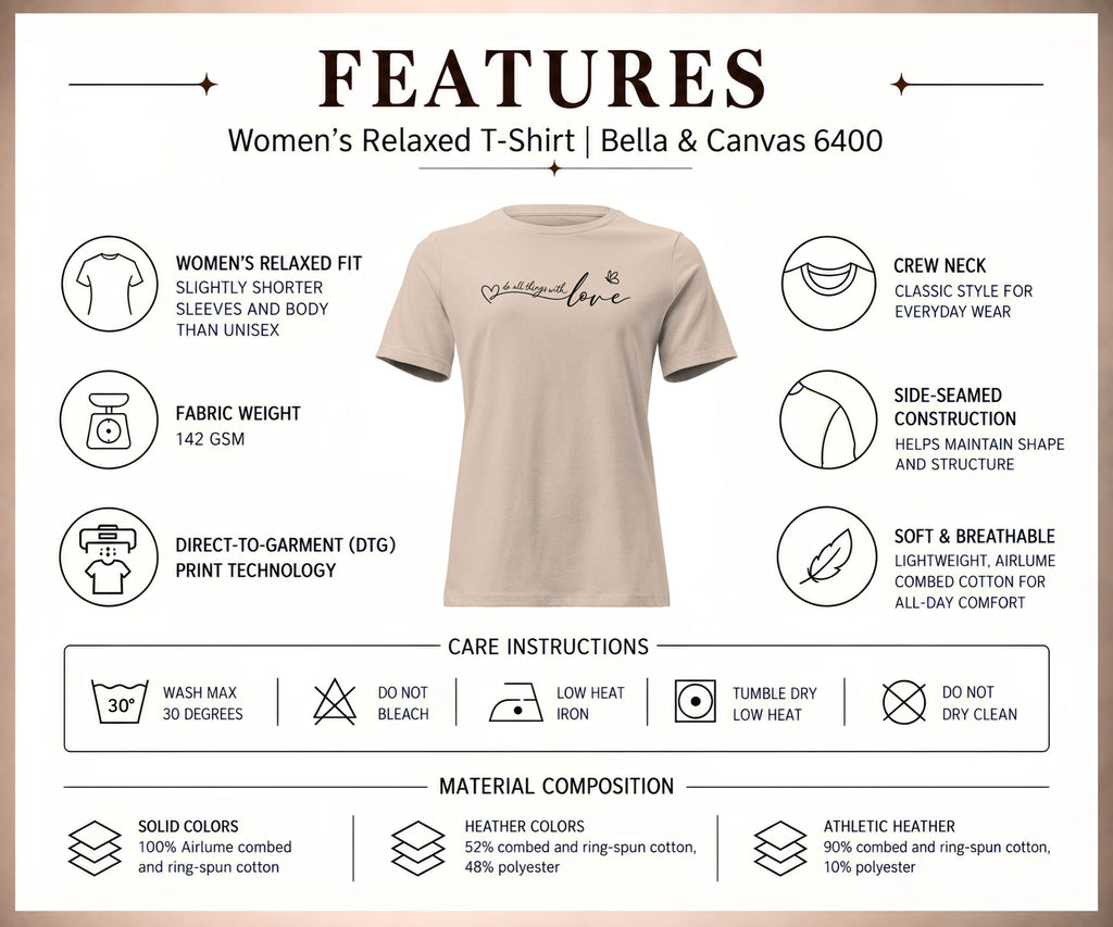 DO ALL THINGS WITH LOVE Women's T-shirt