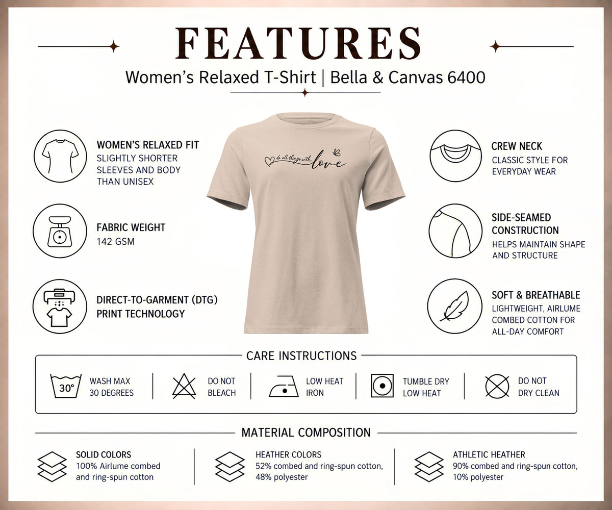 DO ALL THINGS WITH LOVE Women's T-shirt