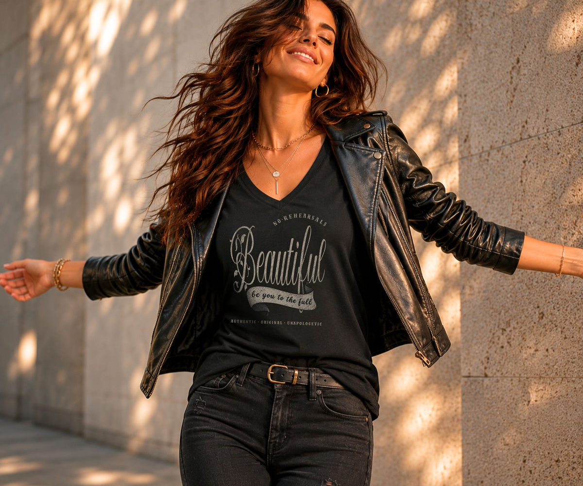 BEAUTIFUL Women’s V-Neck Tee