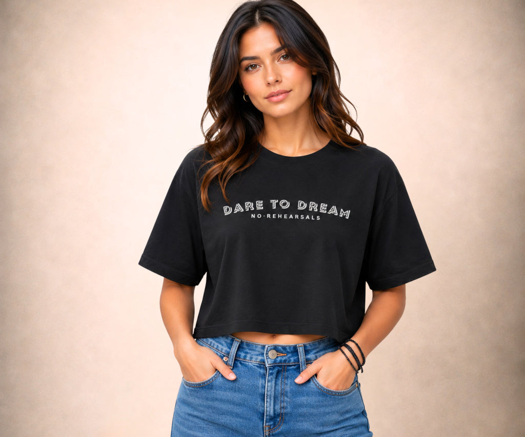 DARE TO DREAM Women's Crop Tee