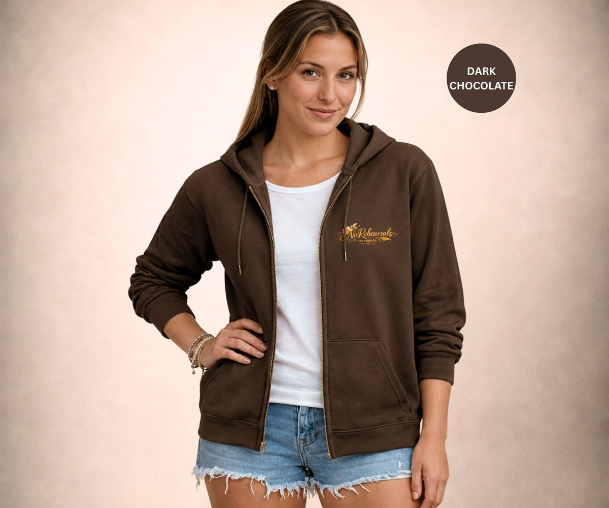 TIME WON'T WAIT Women's Zip Up Hoodie