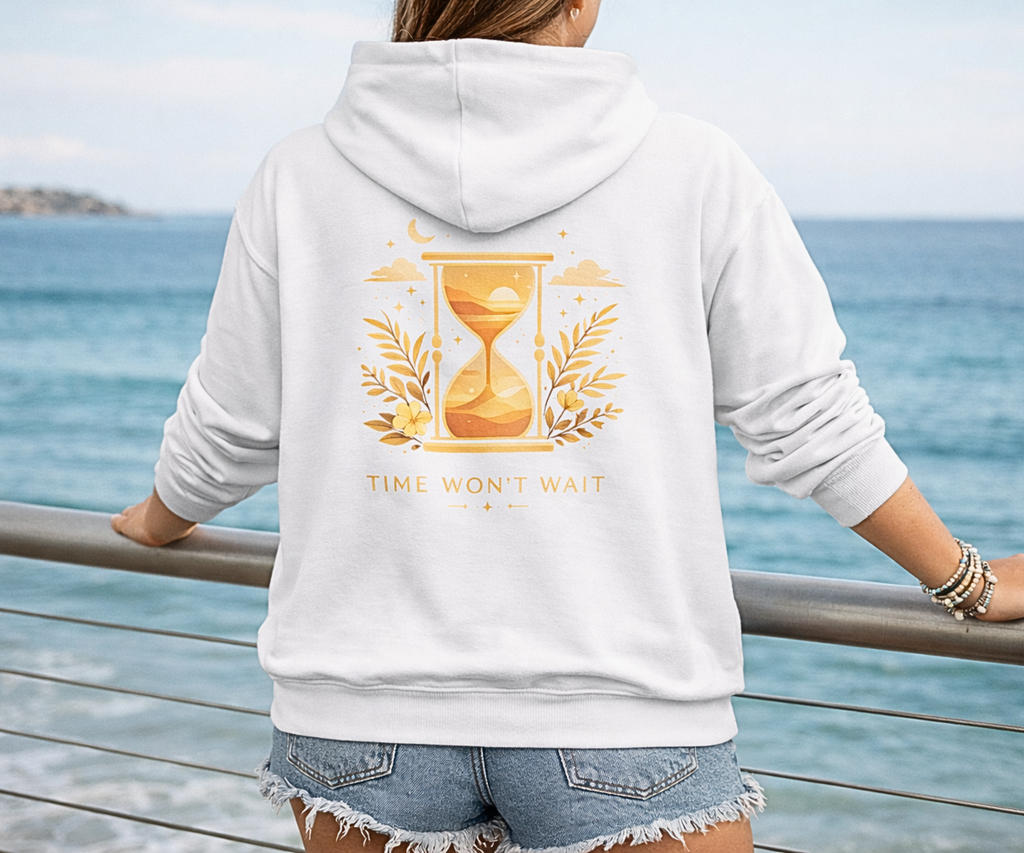 TIME WON'T WAIT Women's Zip Up Hoodie