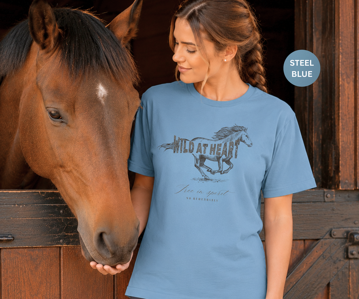 WILD AT HEART Women’s Horse T-Shirt
