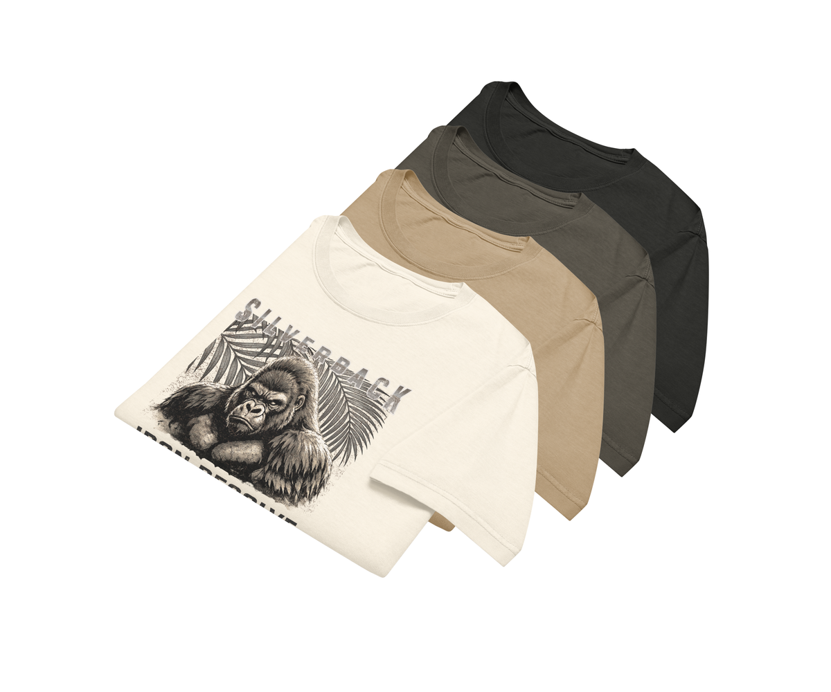 SILVERBACK – IRON RESOLVE Men’s Oversized Vintage Wash T-Shirt