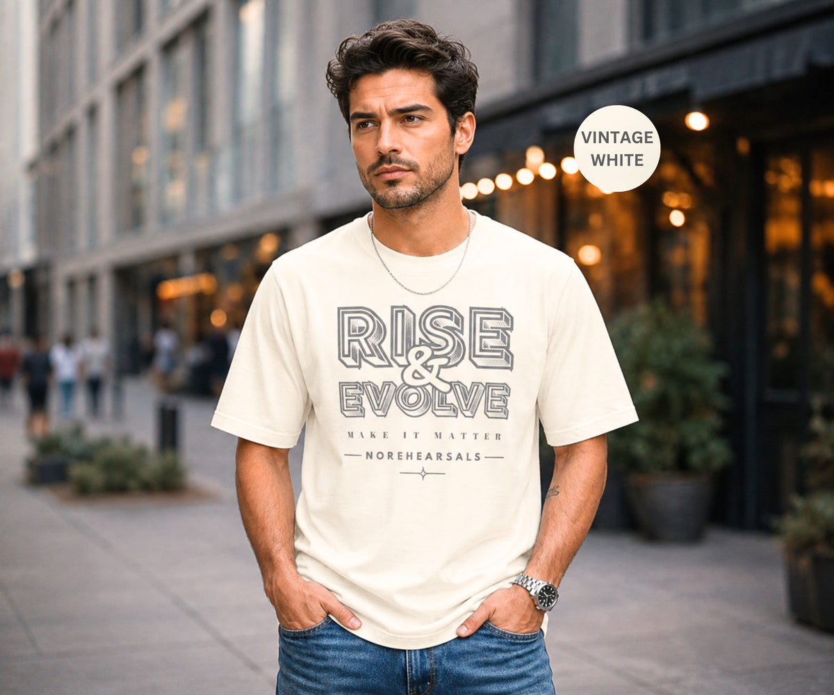RISE & EVOLVE – Men’s Oversized T-Shirt