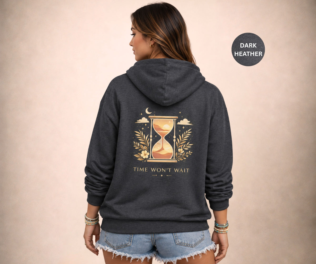 TIME WON'T WAIT Women's Zip Up Hoodie