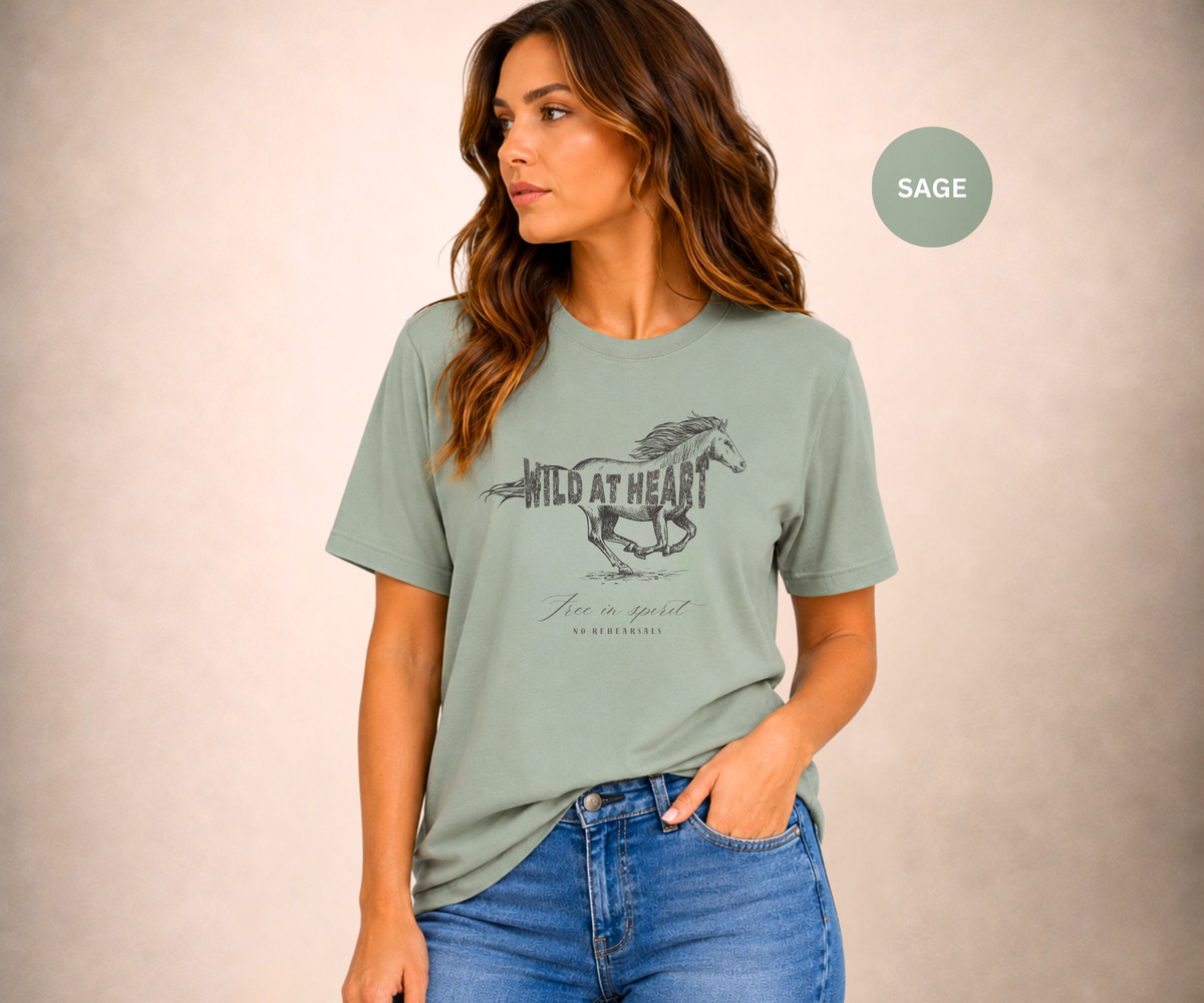 WILD AT HEART Women’s Horse T-Shirt