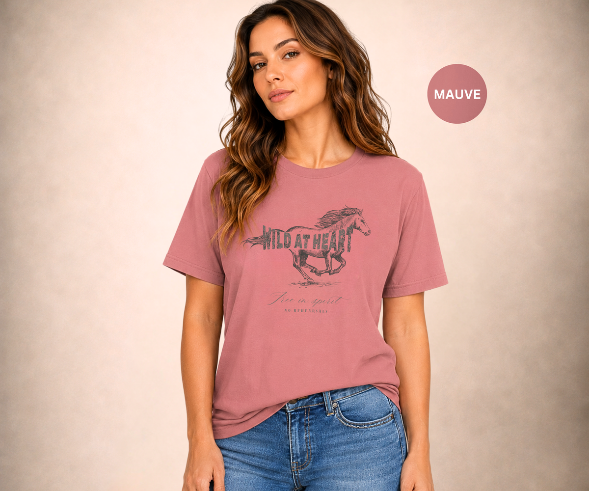 WILD AT HEART Women’s Horse T-Shirt