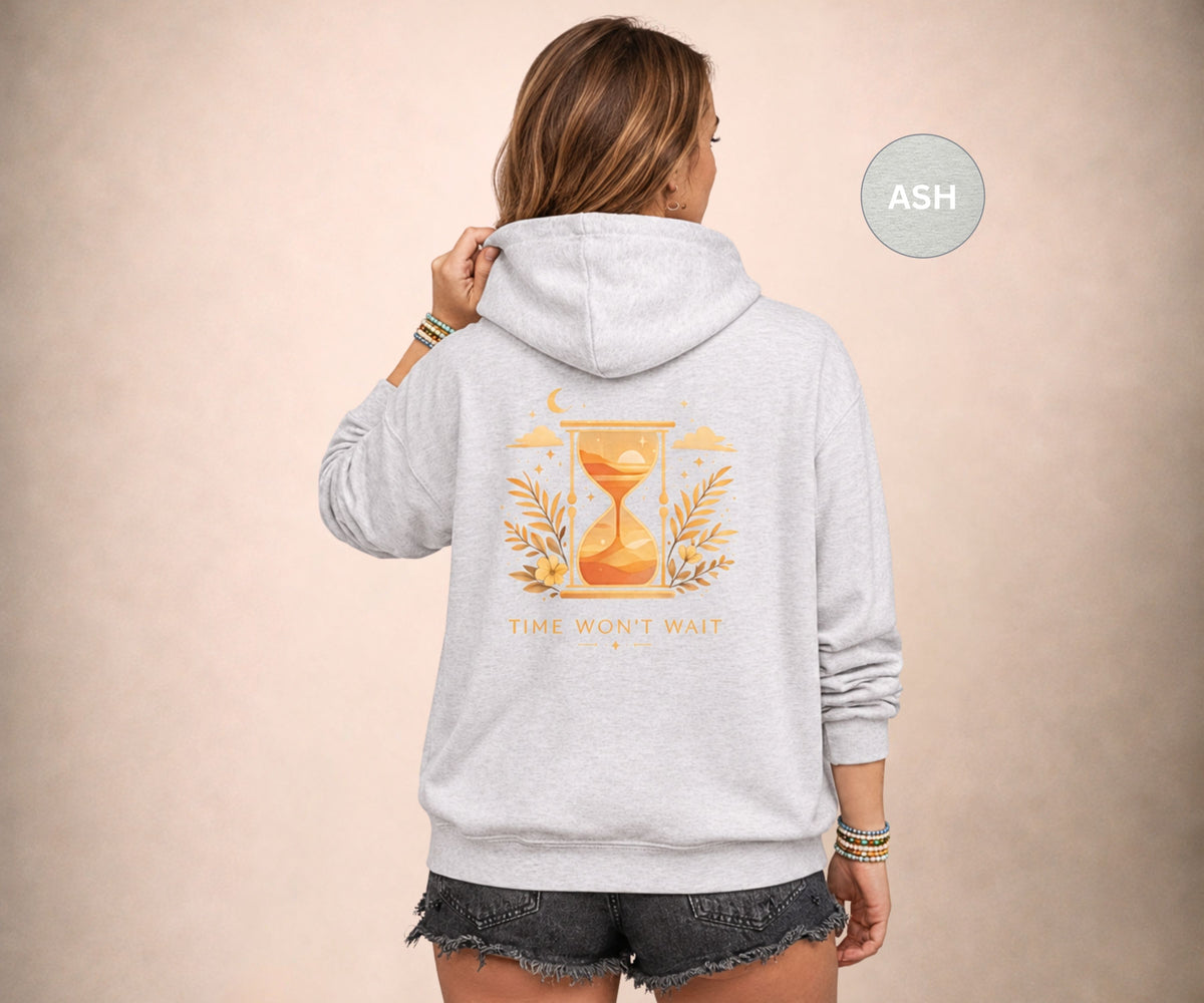 TIME WON'T WAIT Women's Zip Up Hoodie