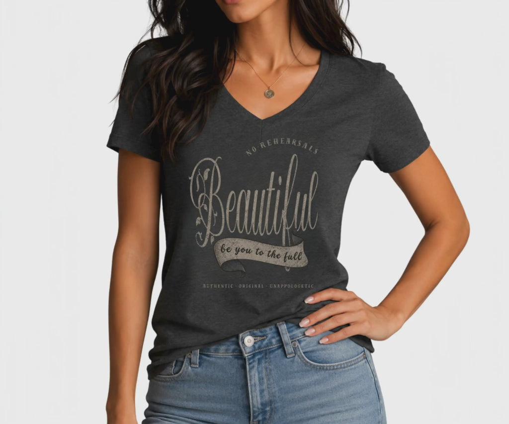 BEAUTIFUL Women’s V-Neck Tee