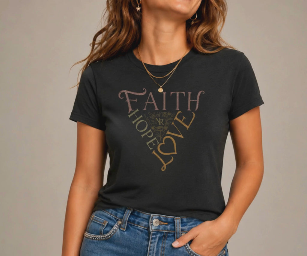 FAITH HOPE LOVE Women's Graphic T-Shirt