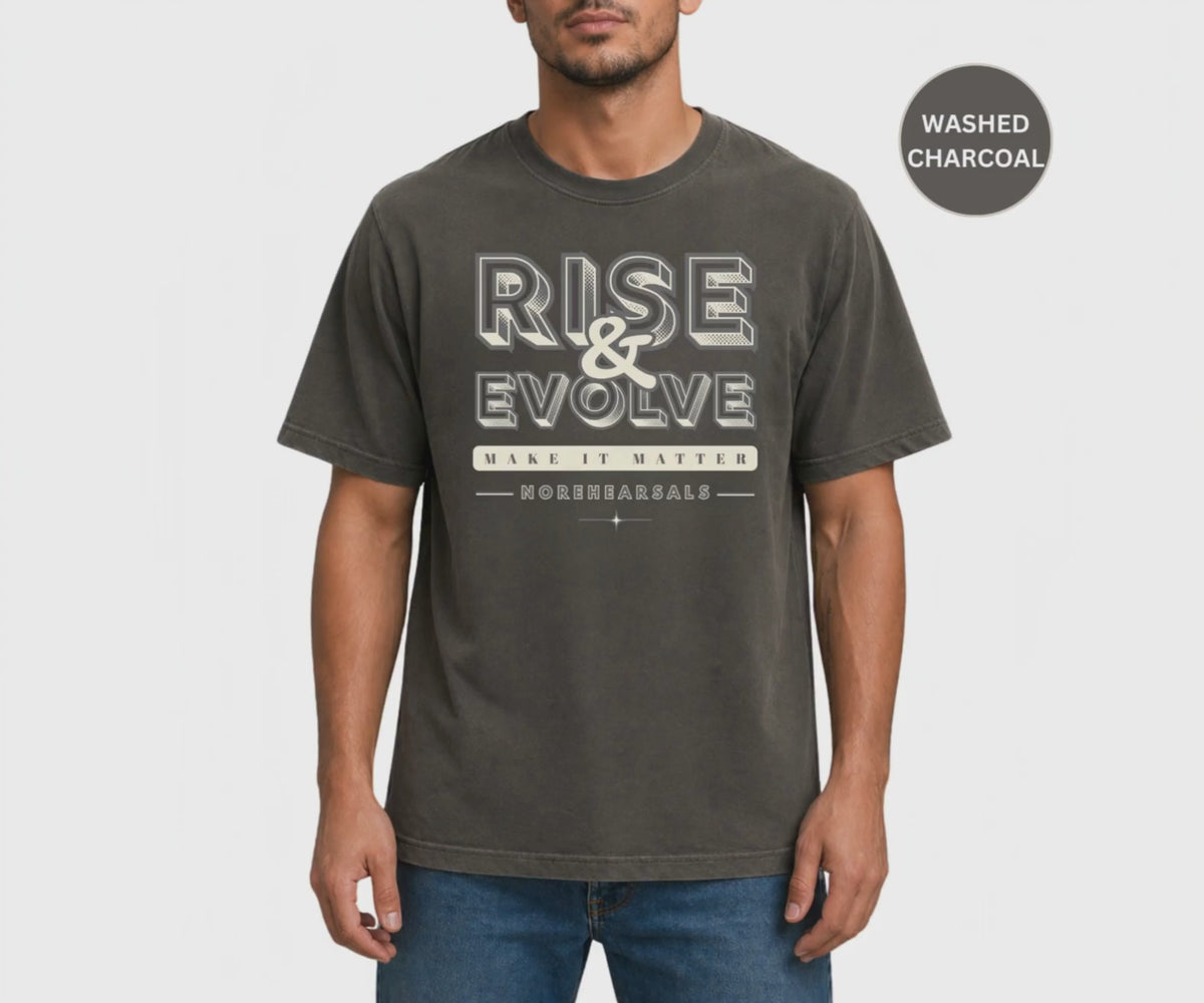 RISE & EVOLVE – Men’s Oversized T-Shirt